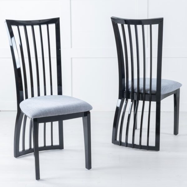 Nebula Black Marble Dining Table And Chair Set - Image 3