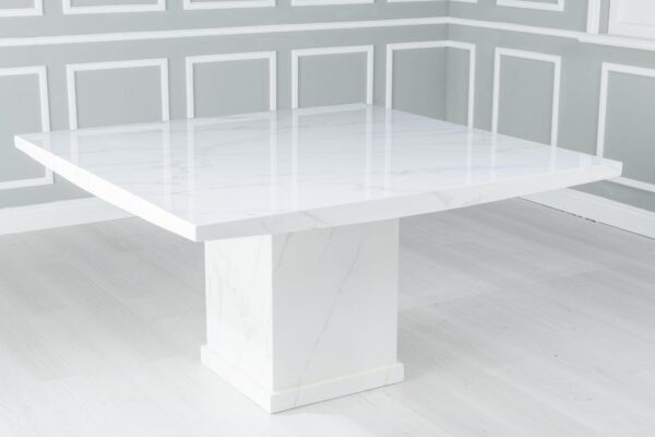 Olympia Marble 6 Seater Dining Set - Image 2