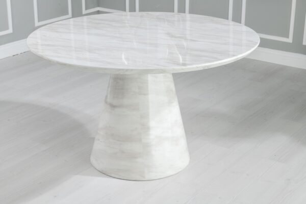 Cannes Marble 4 Seater Dining Table And Chair Set - Image 2