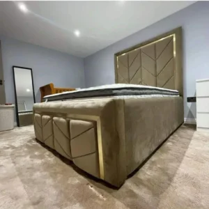 Gold Strip Tower Bed Frame