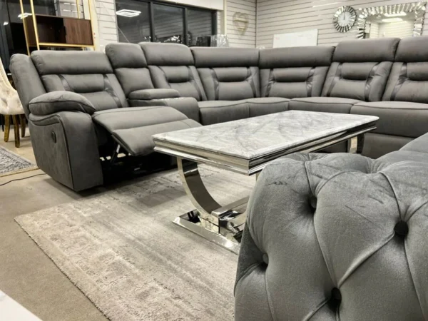Alaska Corner Leather Recliner Sofa - Image 4