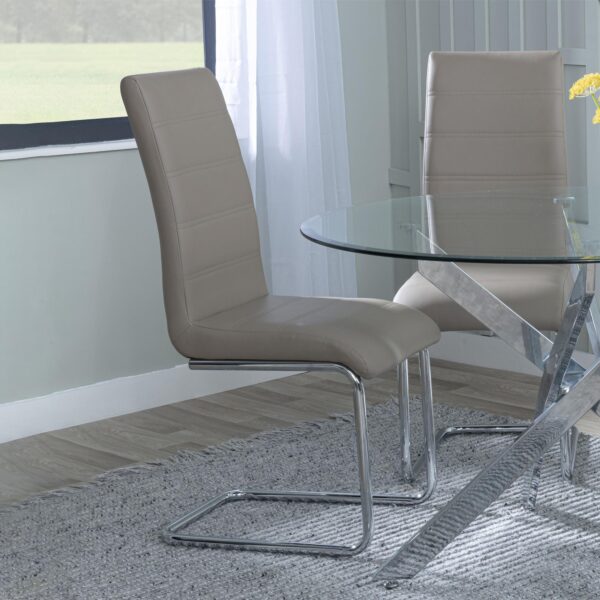 Renzo Oak 120cm Round 4 Seater Dining Table And Chair Set - Image 2