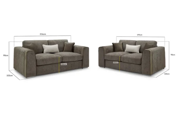 Naples 2Seater+3Seater Sofa - Image 2