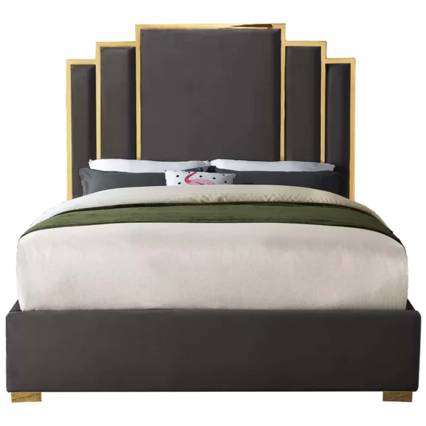 Harlen Gold Strip Bed - Image 2