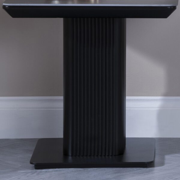 Dante Black Ceramic Fluted Lamp Table - Image 2