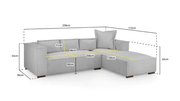 Chloe Corner Sofa - Image 2