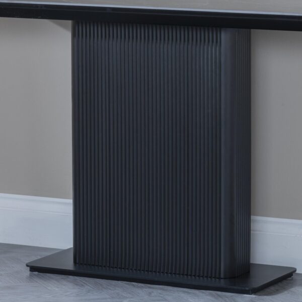 Dante Black Ceramic Fluted Console Table - Image 5