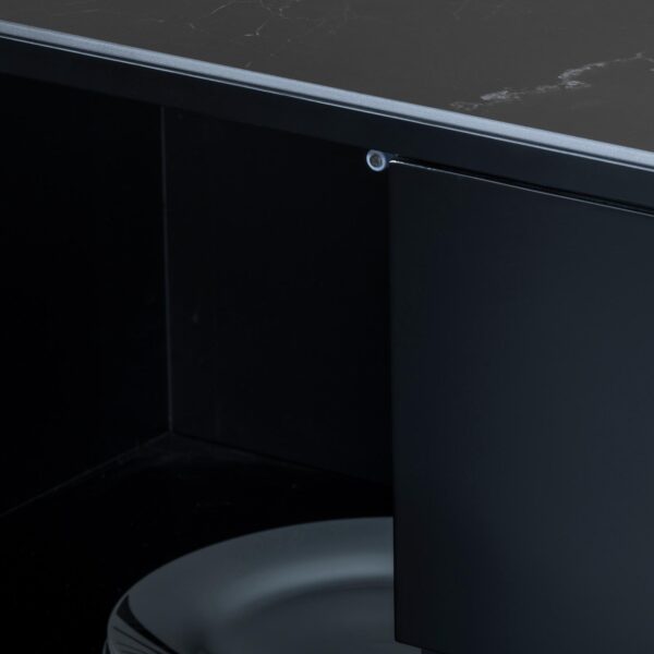 Dante Black Ceramic Fluted Large Sideboard - Image 5