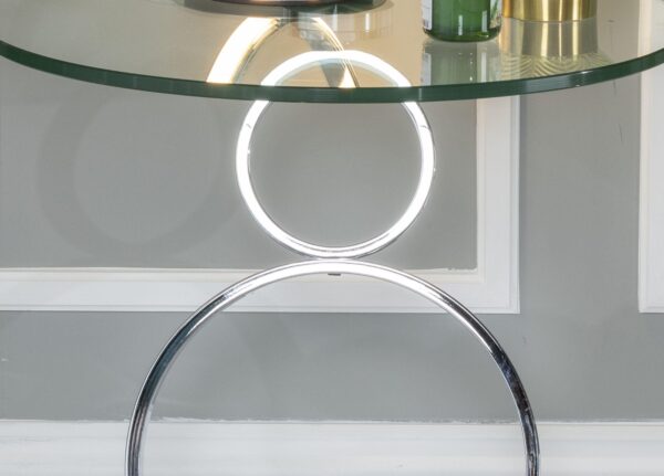 Virgo Glass Top Round Side Table - Image 3