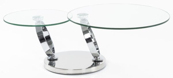 Virgo Swivel Glass Top Round Coffee Table - Image 2