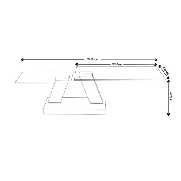 Enzo Swivel Glass Top Coffee Table - Image 8
