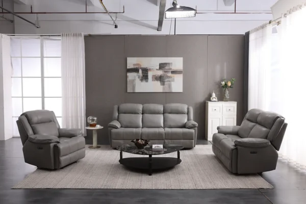Ruby Leather Powered Recliner Sofa