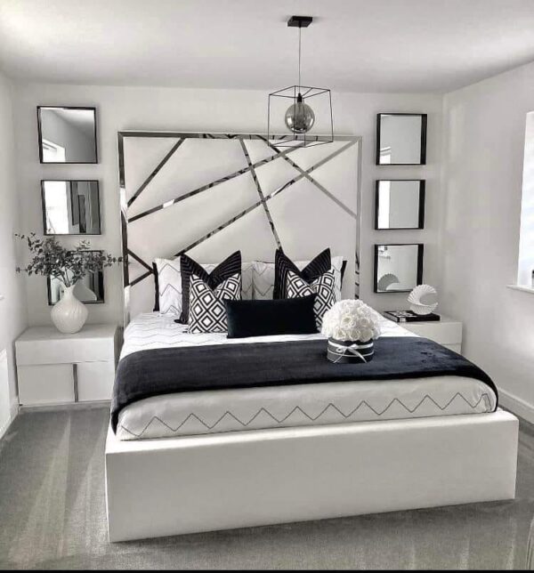 Abstract Mirror Bed Frame