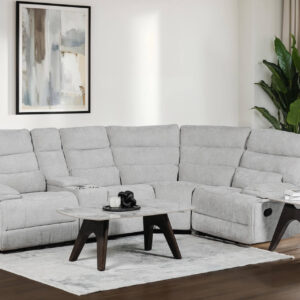 Eloise Corner Group Manual Recliner Grey