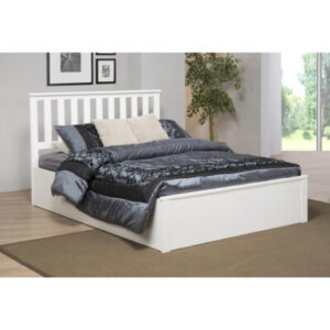Zoe Storage Bed Solid Rubberwood White