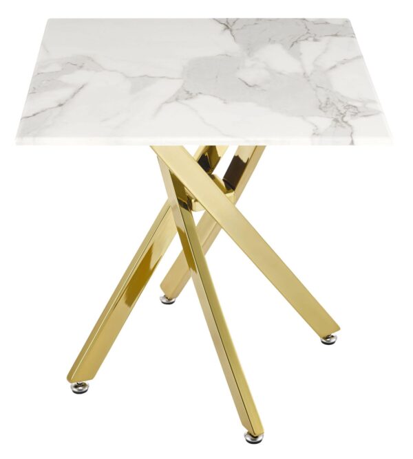 Sutton Gold Square Side Table - 55cm Table Top Options Available - Image 4
