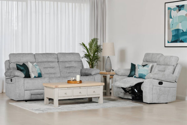 Wilbur 2Seater+3Seater Manual Recliner Grey