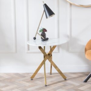 Sutton Gold Round Side Table - 55cm Top Options Available