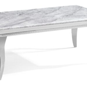 Merida Grey Marble and Chrome Coffee Table