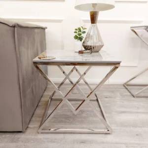 Vesta Chrome Lamp Table