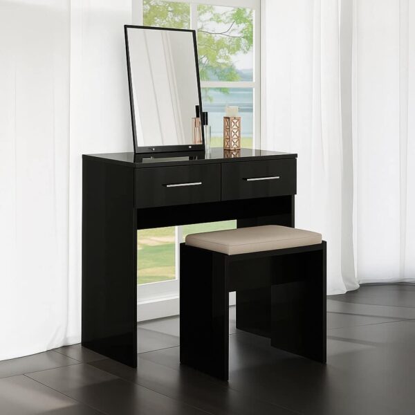 Topline Dressing Table with Mirror & Stool - Image 2