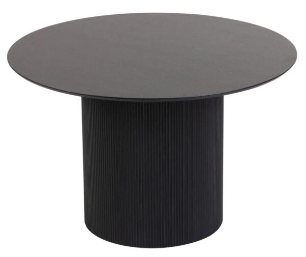 Renzo Black Round Dining Table And Chair Set - 120cm - Image 2