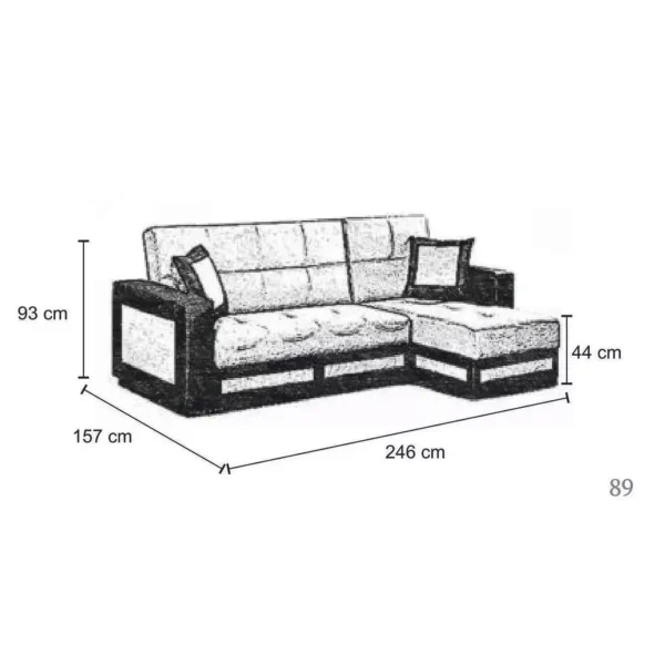 Tina Corner Sofa Bed - Image 3