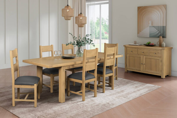 Delaney 1200/1650 Extending Dining Table Oak