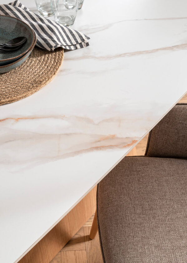 Evie Rectangle Extending Dining Table Sand - Image 3