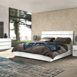 Modern Luna White Italian Bed - Sizes Available