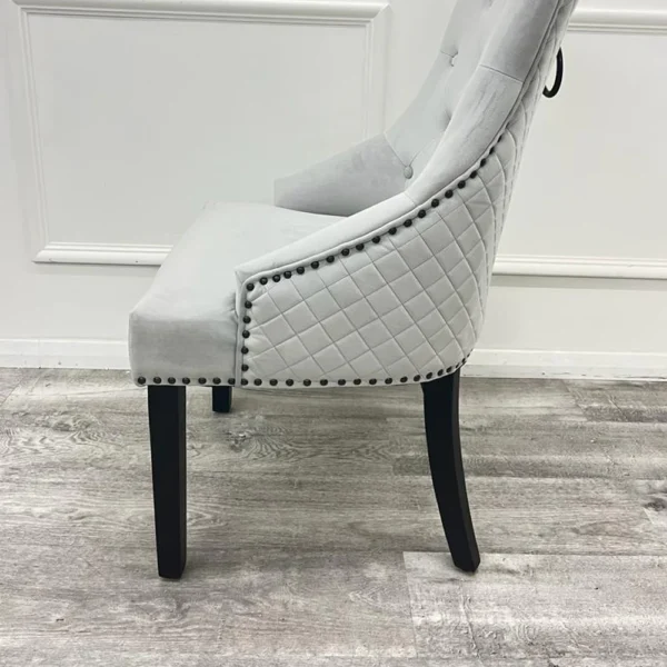 Roma Crystal Grey Dining Table And Bentley Black Leg Dining Chair - Image 3