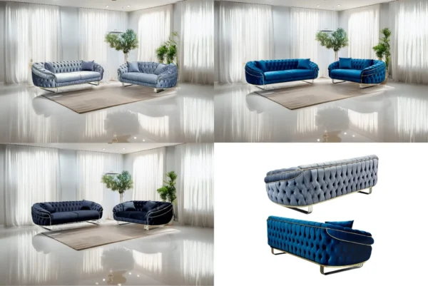 Camdon 3+2 Plush Velvet Sofa Set