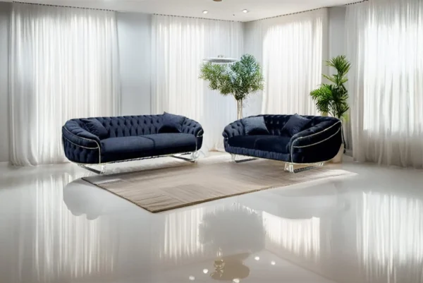 Camdon 3+2 Plush Velvet Sofa Set - Image 2