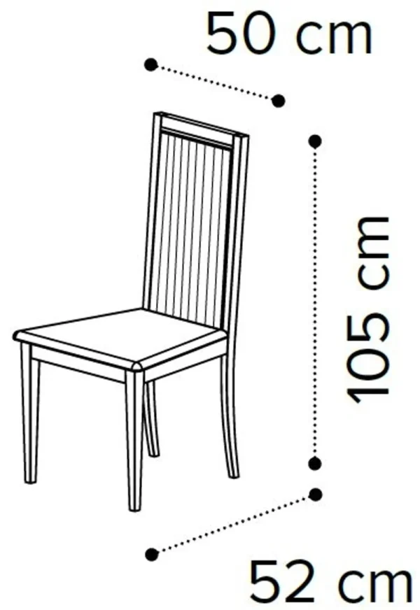 Armonia Italian Silver Birch Dining Set with Roma Fabric Chair - Image 3