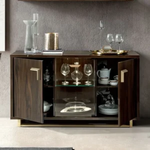 Modum Volare Walnut Italian Medium Buffet Sideboard