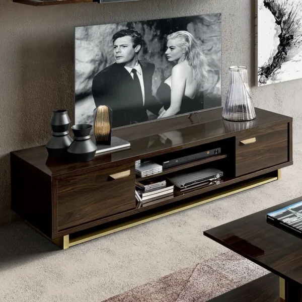Volare Walnut Italian TV Unit - Image 2