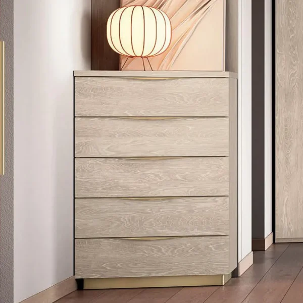 Denali Sand Birch Italian 5 Drawer Midi Chest