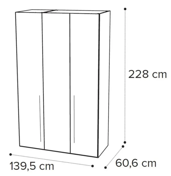 Denali Sand Birch Italian Wardrobe - Image 3