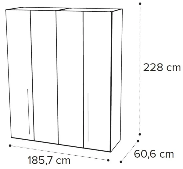 Denali Sand Birch Italian Wardrobe - Image 4