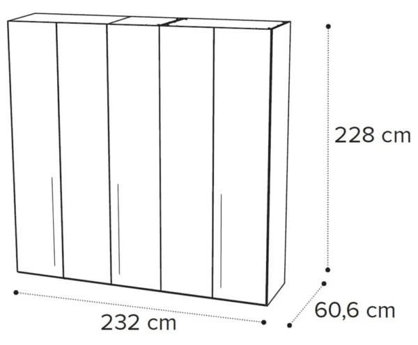 Denali Sand Birch Italian Wardrobe - Image 5