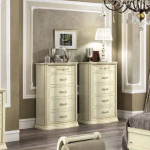 Torriani Ivory Italian VIP 5 Drawer Chest