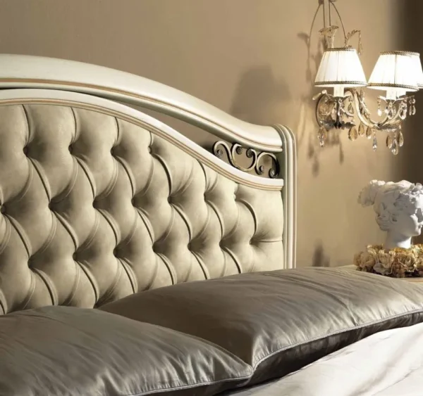 Siena Ivory Italian Capitonne Bed - Image 2