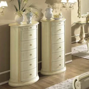Siena Ivory Italian 6 Drawer Tall Chest
