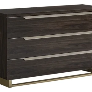 Smart Walnut Italian 3 Drawer Chest