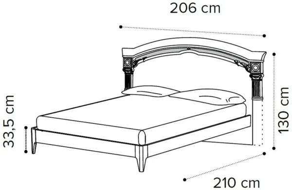 Camel Nabucco Silver Birch Italian Bed - Image 2