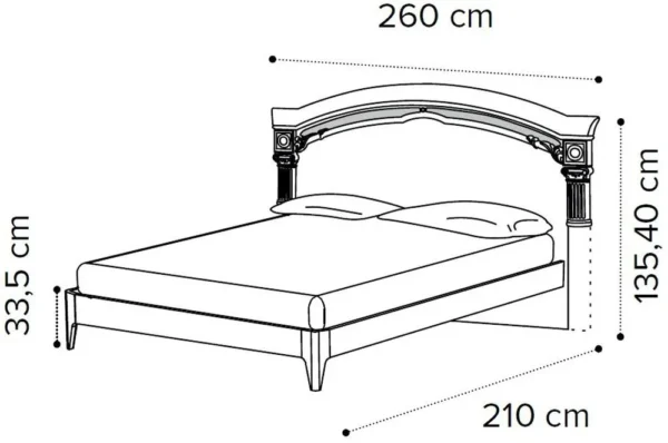 Camel Nabucco Silver Birch Italian Bed - Image 3