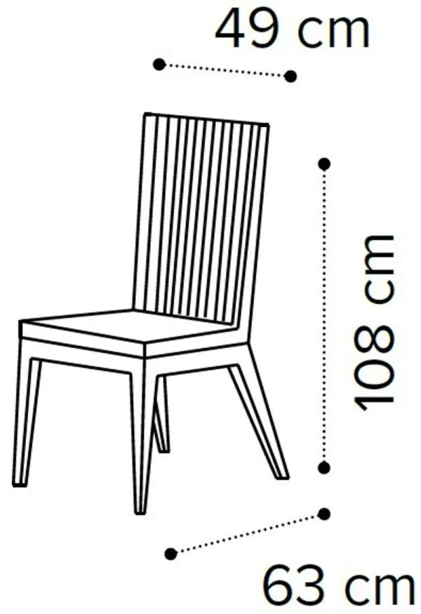 Armonia Italian Silver Birch Dining Set with Flute Fabric Chair - Image 3