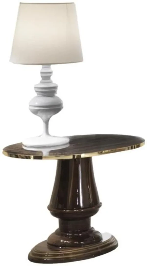 Venus Walnut Italian Oval Lamp Table
