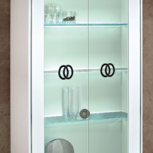 Athen white high gloss 2 Door Vetrine