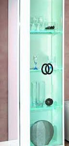H2O Design Athen White Italian 1 Door Vitrine